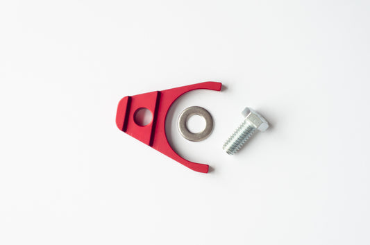 Pro 5.0 Ford Mustang V8 302 Billet Distributor Hold Down Clamp Red Anodized